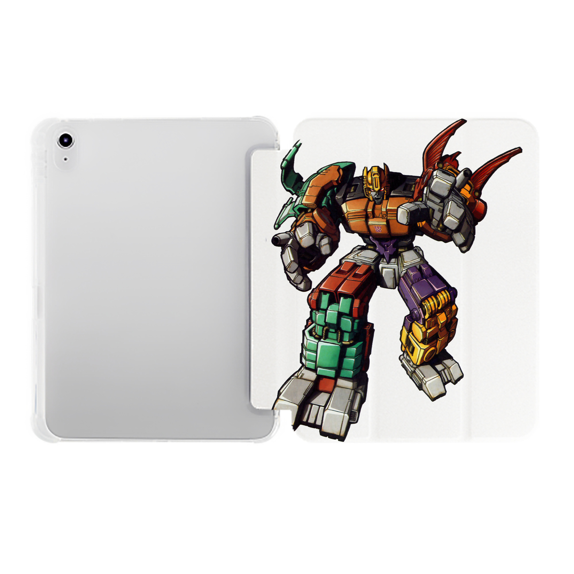 （画像用）  IPad ケース ペン収納付き 三つ折りスタンド PUレザー×シリコン 対応機種9.5/10.5/10.9インチ